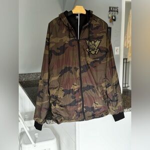 Full Throttle energy drink camo windbreaker jacket